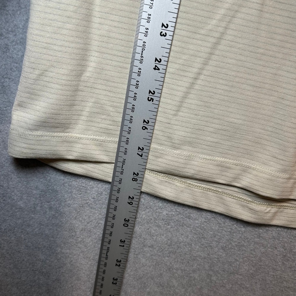 Lululemon Men's Beige Evolution Striped Performance Polo Size M - Picture 7 of 7